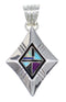 Sterling Silver And Multicolor Inlay Southwest Pendant YX67840